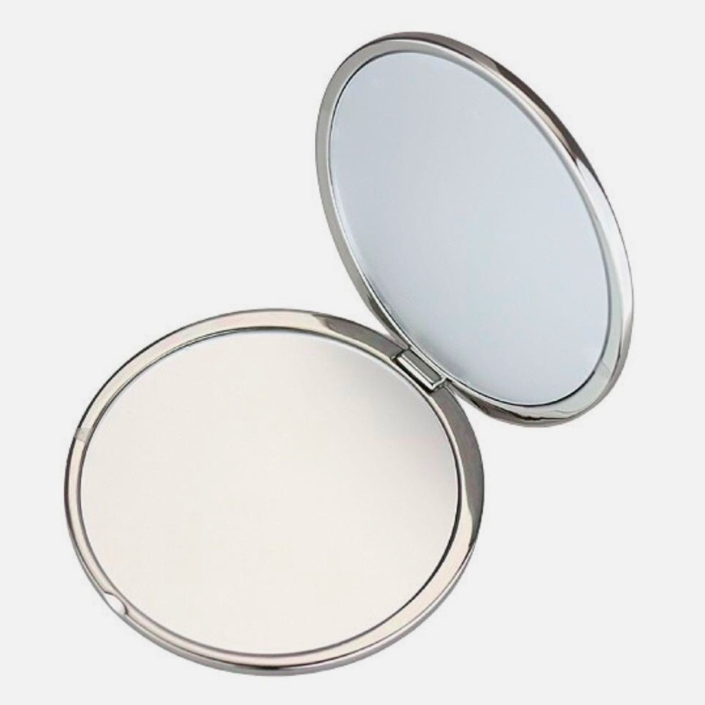 Dior Beauty Silver Double Sided Compact Pocket Mirror Silver New Authentic - Picture 4 of 17